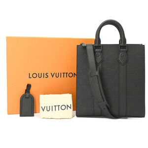 LOUIS VUITTON Sac Plat Cross Monogram Taurillon Leather Shoulder Handbag Men'...